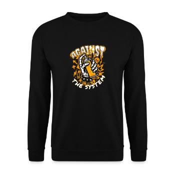 Against System - Unisex Pullover - Schwarz - Vorne - Alina (178cm) & Michal (187cm)