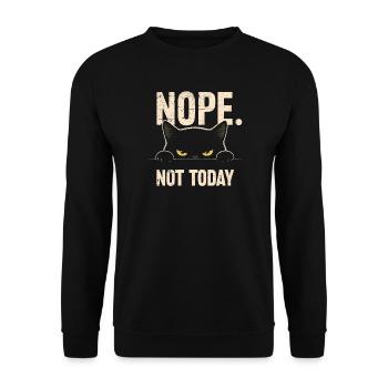 Le chat dit non ! - Sweat-shirt Unisexe - noir - Devant - Alina (178cm) & Michal (187cm)