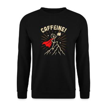 Héros de la caféine - Sweat-shirt Unisexe - noir - Devant - Alina (178cm) & Michal (187cm)