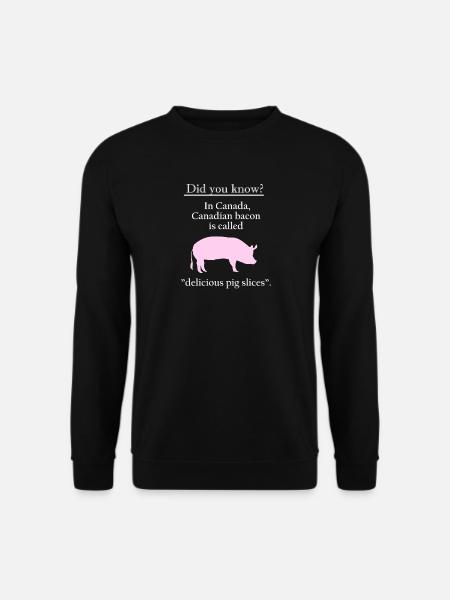 Schweinescheiben Kanada-Witz - Unisex Pullover - Schwarz