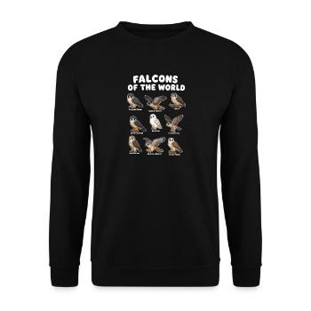  Falken Der Welt Niedliches - Unisex Pullover - Schwarz - Vorne - Alina (178cm) & Michal (187cm)
