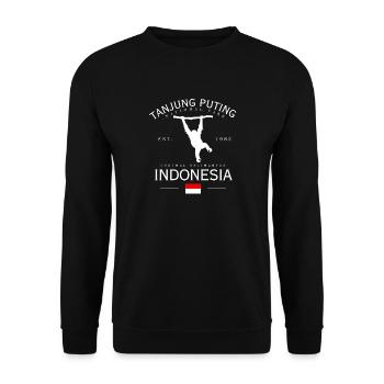 Tanjung Puting Indonesien Orangutan Nationalpark - Unisex Pullover - Schwarz - Vorne - Alina (178cm) & Michal (187cm)