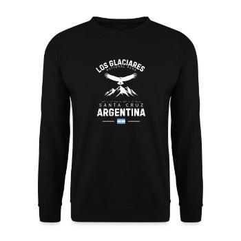 Los Glaciares Nationalpark Peak Argentina Tee - Unisex Pullover - Schwarz - Vorne - Alina (178cm) & Michal (187cm)