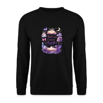 Noch ein Kapitel – Magische Lesewelt - Unisex Pullover - Schwarz - Vorne - Alina (178cm) & Michal (187cm)