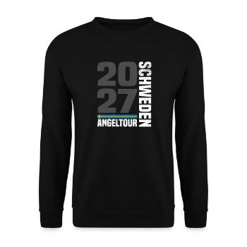 Schweden Angeltour 2027 - Unisex Pullover - Schwarz - Vorne - Alina (178cm) & Michal (187cm)
