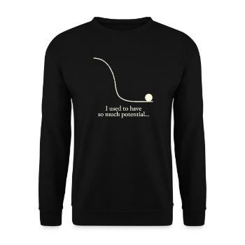 So viel Potenzial - Unisex Pullover - Schwarz - Vorne - Alina (178cm) & Michal (187cm)