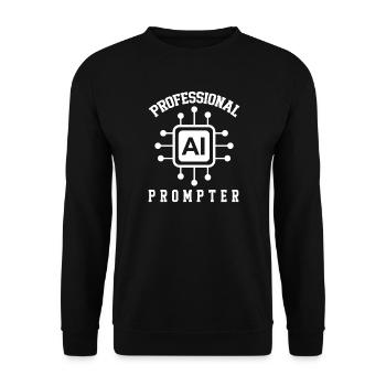 Professional prompter AI artificial intelligence - Unisex Pullover - Schwarz - Vorne - Alina (178cm) & Michal (187cm)