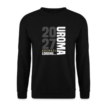 Uroma 2027 Vintage - Unisex Pullover - Schwarz - Vorne - Alina (178cm) & Michal (187cm)