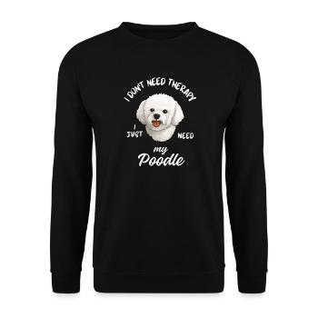 Weißpudel-Liebhaber - Unisex Pullover - Schwarz - Vorne - Alina (178cm) & Michal (187cm)