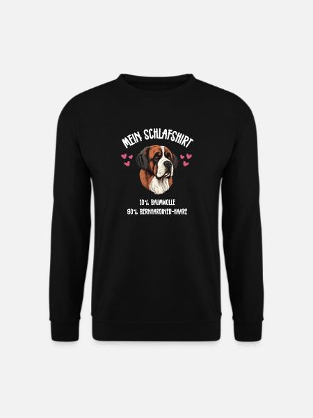 Bernhardiner Schlafshirt - Unisex Pullover - Schwarz