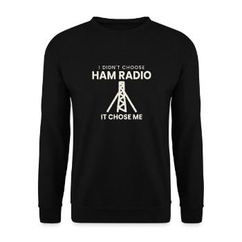 Lustiges Funk Shirt Funker Geschenk - Unisex Pullover - Schwarz - Vorne - Alina (178cm) & Michal (187cm)