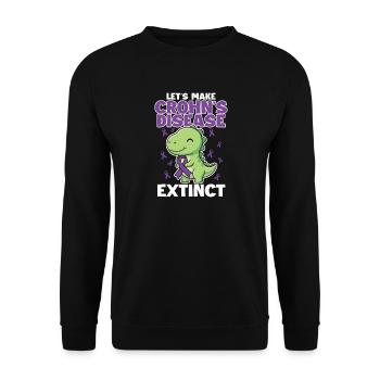 Lasst uns Morbus Crohn ausrotten – IBD-Bewusstsein - Unisex Pullover - Schwarz - Vorne - Alina (178cm) & Michal (187cm)