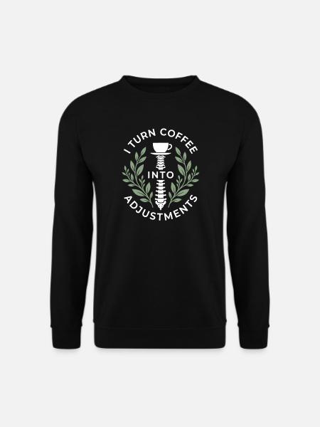 Salbeigrüner Olivenzweig-Lorbeerkranz - Unisex Pullover - Schwarz