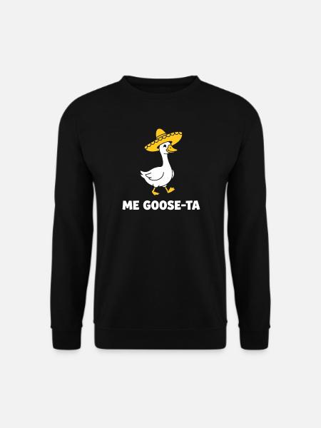 Me Goosta Mexikanische Gans in Sombrero - Unisex Pullover - Schwarz