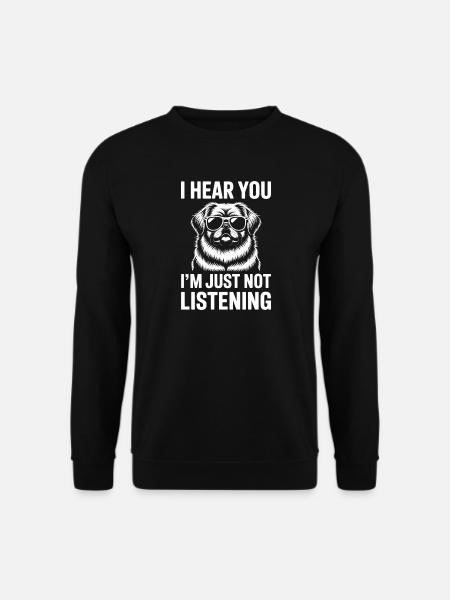 Pekingese Spruch Witz Lustiges Pekingese Geschenk - Unisex Pullover - Schwarz