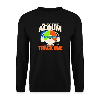 Cd-sammler Kompaktplatte Physisches Medium - Unisex Pullover - Schwarz - Vorne - Alina (178cm) & Michal (187cm)