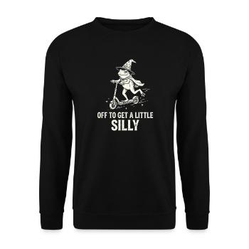 Off To Get A Little Silly - Unisex Pullover - Schwarz - Vorne - Alina (178cm) & Michal (187cm)