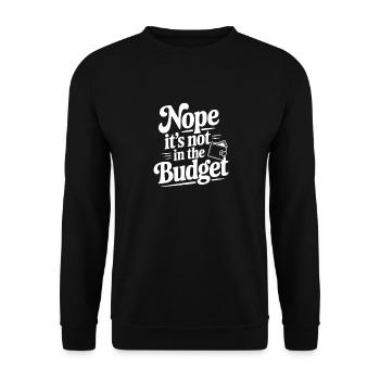 Nein, das ist nicht im Budget - Unisex Pullover - Schwarz - Vorne - Alina (178cm) & Michal (187cm)