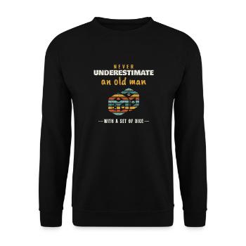 Brettspiele Geschenk Brettspieler Opa Papa Lustig - Unisex Pullover - Schwarz - Vorne - Alina (178cm) & Michal (187cm)