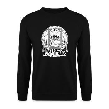 Horoskop Menschen Meiden Goth Tarot Astrologie - Unisex Pullover - Schwarz - Vorne - Alina (178cm) & Michal (187cm)
