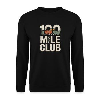 100 Mile Club Ultralauf Trailrunning 100M Ultra - Unisex Pullover - Schwarz - Vorne - Alina (178cm) & Michal (187cm)