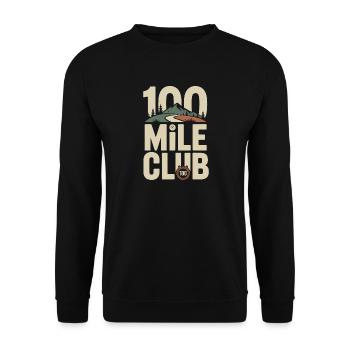 100 Mile Club Ultralauf Trailrunning 100M Ultra - Unisex Pullover - Schwarz - Vorne - Alina (178cm) & Michal (187cm)