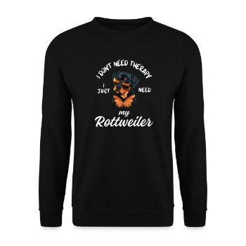 Coole Rottweiler-Sonnenbrillen - Unisex Pullover - Schwarz - Vorne - Alina (178cm) & Michal (187cm)