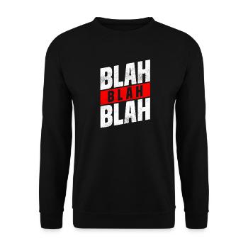 Blah Blah Blah - Unisex Pullover - Schwarz - Vorne - Alina (178cm) & Michal (187cm)