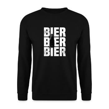 Bierliebhaber - Unisex Pullover - Schwarz - Vorne - Alina (178cm) & Michal (187cm)