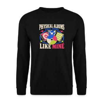 Cd-sammler Kompaktplatte Physisches Medium - Unisex Pullover - Schwarz - Vorne - Alina (178cm) & Michal (187cm)