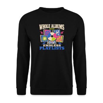 Cd-sammler Kompaktplatte Physisches Medium - Unisex Pullover - Schwarz - Vorne - Alina (178cm) & Michal (187cm)