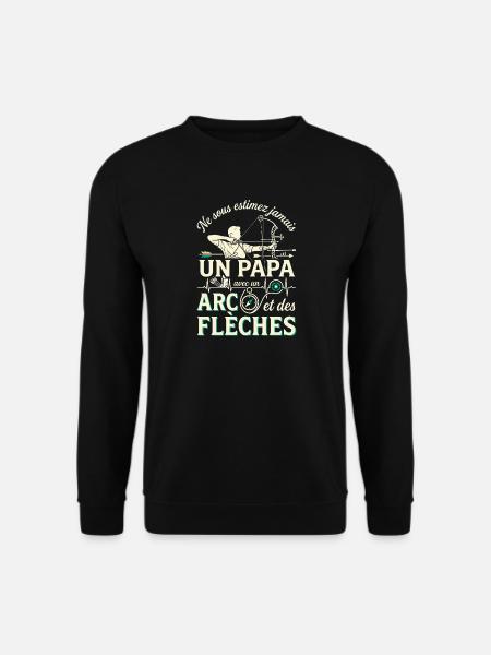Papa Bogenschütze Leidenschaft - Unisex Pullover - Schwarz