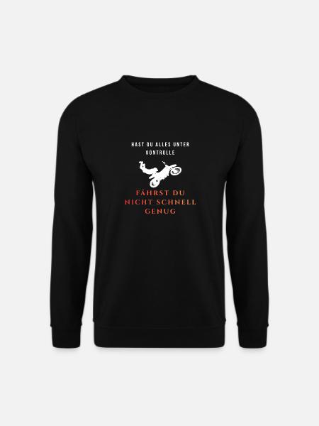 Kontrolle oder Geschwindigkeit – Zwei Räder - Unisex Pullover - Schwarz