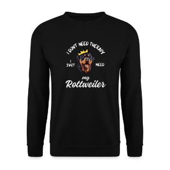 Rottweilerkönig Goldene Krone - Unisex Pullover - Schwarz - Vorne - Alina (178cm) & Michal (187cm)
