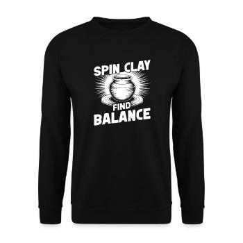 Pottery Artists Find Balance Pottery - Unisex Pullover - Schwarz - Vorne - Alina (178cm) & Michal (187cm)