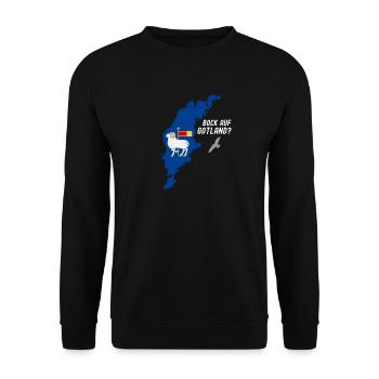Bock auf Gotland - Unisex Pullover - Schwarz - Vorne - Alina (178cm) & Michal (187cm)