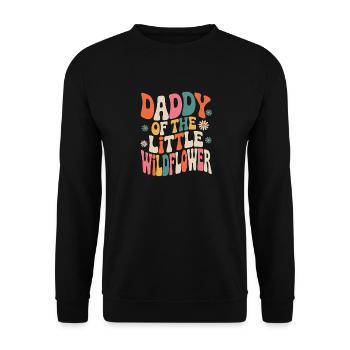 Papa der kleinen Wildblume - Unisex Pullover - Schwarz - Vorne - Alina (178cm) & Michal (187cm)