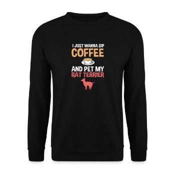 Rat Terrier - Unisex Pullover - Schwarz - Vorne - Alina (178cm) & Michal (187cm)