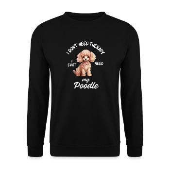 Süßer Pudelwelpe - Unisex Pullover - Schwarz - Vorne - Alina (178cm) & Michal (187cm)