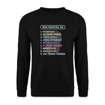 Zahnarzt Zahnhygieniker Zahnarztpraxis stomatologe - Unisex Pullover - Schwarz - Vorne - Alina (178cm) & Michal (187cm)