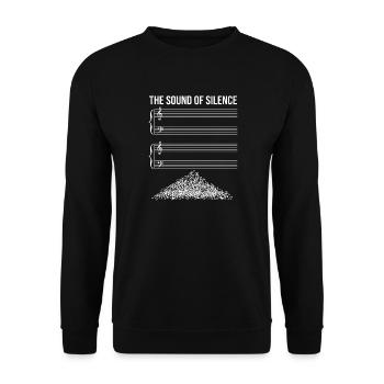 The Sound of Silence – Kontrabass und Bassist - Unisex Pullover - Schwarz - Vorne - Alina (178cm) & Michal (187cm)