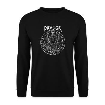 Draugr – Der Hüter des Grabhügels - Unisex Pullover - Schwarz - Vorne - Alina (178cm) & Michal (187cm)