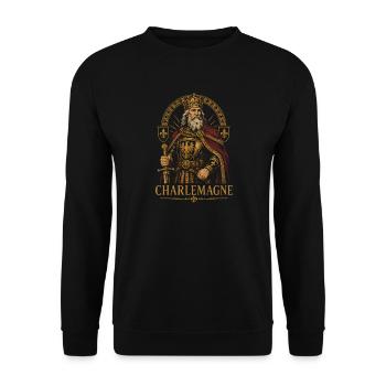 Karl Der Große - Unisex Pullover - Schwarz - Vorne - Alina (178cm) & Michal (187cm)