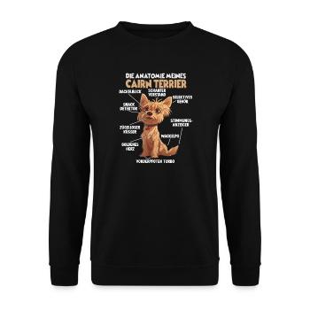 Cairn Terrier Gassi Hundeliebhaber Cairn Terrier  - Unisex Pullover - Schwarz - Vorne - Alina (178cm) & Michal (187cm)