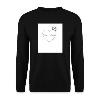 Team Brautherzkrone - Unisex Pullover - Schwarz - Vorne - Alina (178cm) & Michal (187cm)