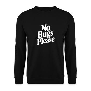 Bitte keine Umarmungen - Unisex Pullover - Schwarz - Vorne - Alina (178cm) & Michal (187cm)