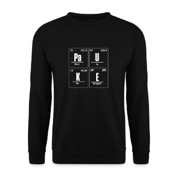 Pauke - Born To Hit Timpani Chemische Elemente - Unisex Pullover - Schwarz - Vorne - Alina (178cm) & Michal (187cm)