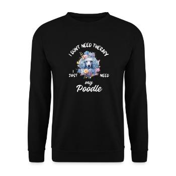 Floral Crown Silver Toy Pudel - Unisex Pullover - Schwarz - Vorne - Alina (178cm) & Michal (187cm)