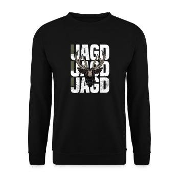 Jagd - Unisex Pullover - Schwarz - Vorne - Alina (178cm) & Michal (187cm)