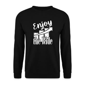Genieße die Fahrt - Unisex Pullover - Schwarz - Vorne - Alina (178cm) & Michal (187cm)